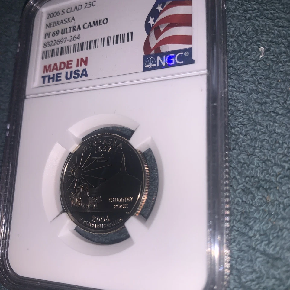 2006-S Clad Proof State Quarter Nebraska PF69 Ultra Cameo, Made In The USA Label - Image 4 of 4