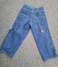 Vintage 90s JNCO Embroidered Denim Baggy Jeans 38x32