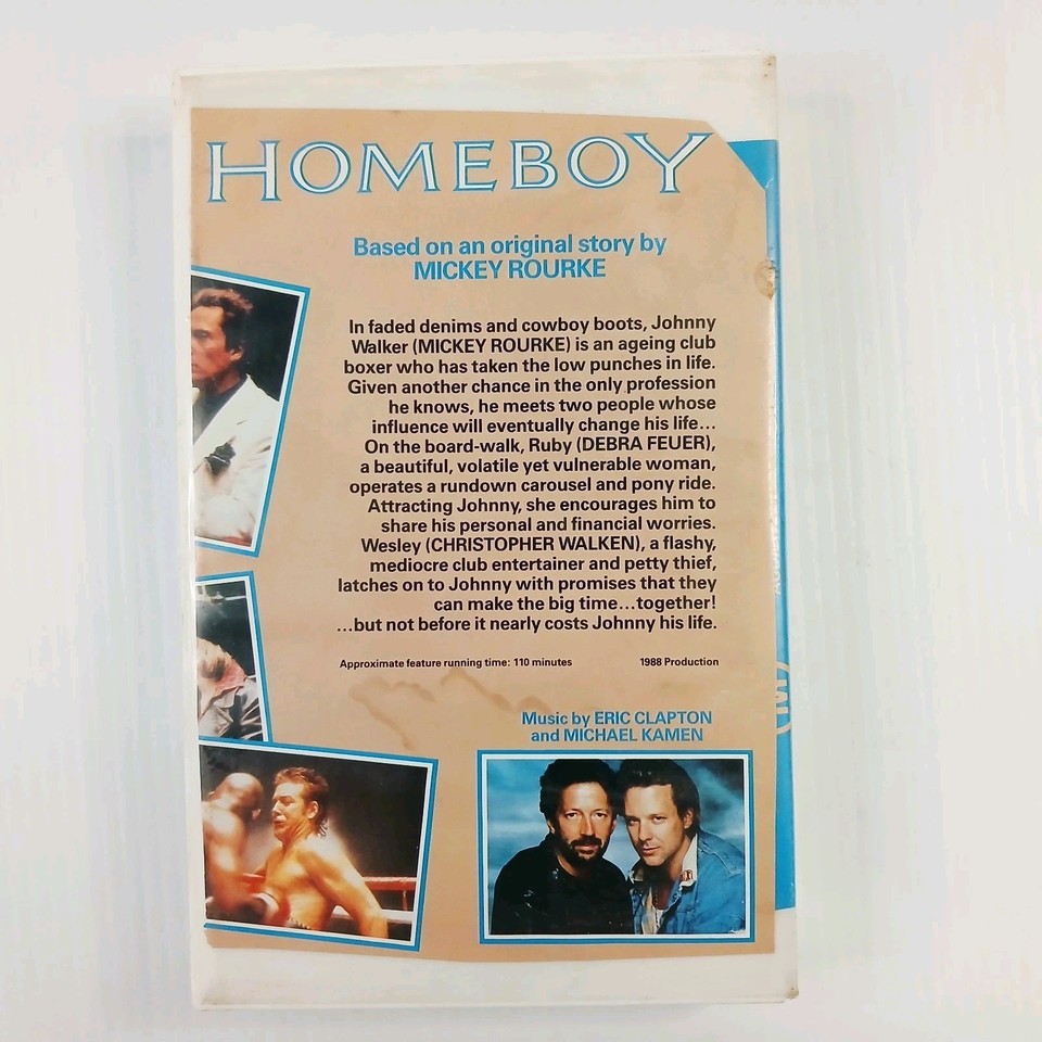 Micky Rourke Home Homeboy VHS PAL Australia Mickey Rourke Christopher Walken 1988 Ex ...