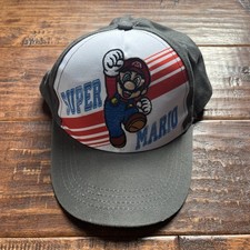 GREY LITTLE BOYS NINTENDO MARIO BROS. TRUCKER BASEBALL CAP HAT SNAPBACK NWOT