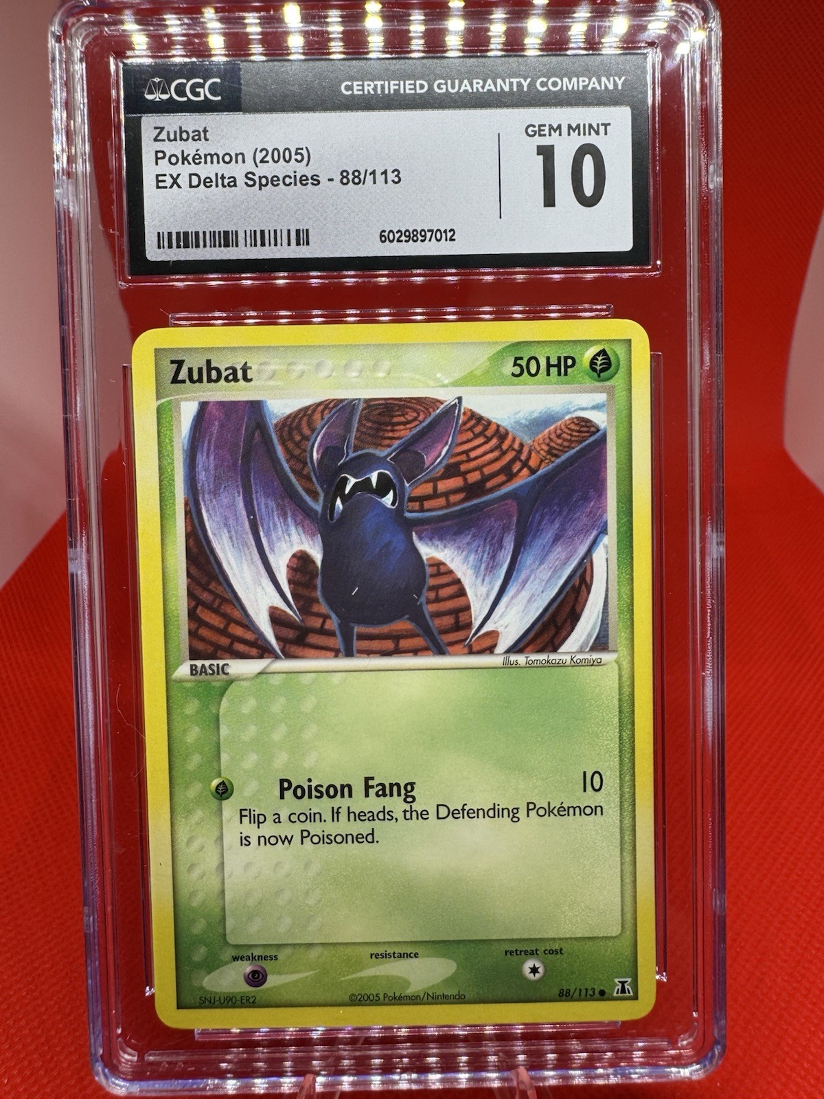 2005 Zubat 88/113 EX Delta Species CGC GEM MINT 10 Pokemon TCG Vintage