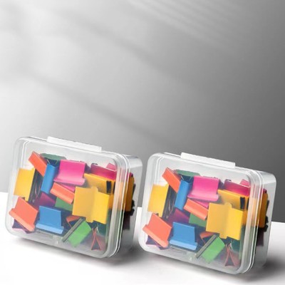 Handheld Clamp Pusher Refill Clips Stationery Binder Pusher Dispenser Clips AK