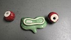 Tracey Imports Inc Ceramic Strawberry Salt & Pepper Shakers w/ Leaf Tray 3pc — photo 3