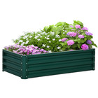 Green Powder Coated Steel Raised Garden Bed Planter 120x60x30.5cm for Plants