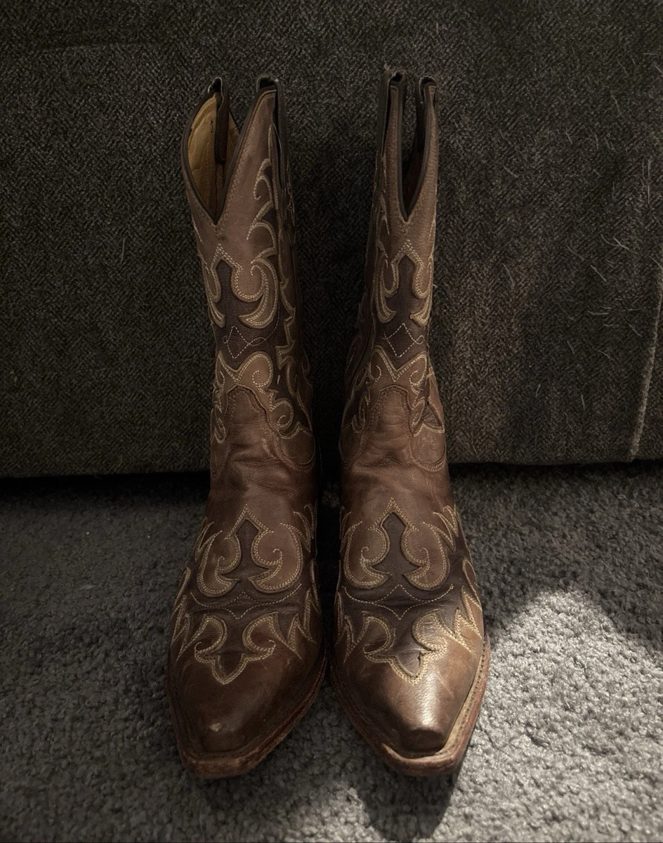 美品 Tony Lama USA製 ウエスタンブーツ 6.5 C ブラウン 刺繍 Tony Lama 6.5 US Western Equestrian Boots for sale | eBay