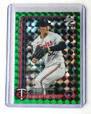 2025 Topps Chrome - Zebby Matthews #277 Green Geometric Refractor /99 (RC)
