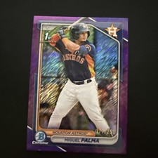 2024 Bowman Chrome Miguel Palma BCP-166 1st Bowman Purple Shimmer /250 Astros
