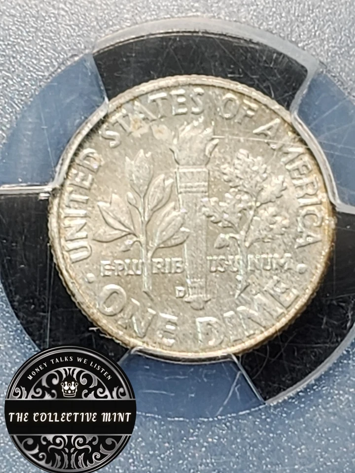 1957 D Roosevelt Dime 10c NGC MS 67 FB~FT | UNC Uncirculated Only 18 Higher! - Image 4 of 4