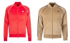 Men's Adidas Originals SST Superstar Adicolor Velour Track Jacket New