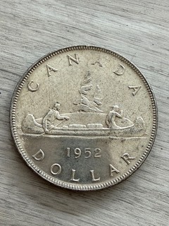 1952 One Dollar Kanada Silber .800 Lot 3749