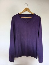 tommy Hilfiger Pullover Purple Vneck Cotton/Cashmere mix