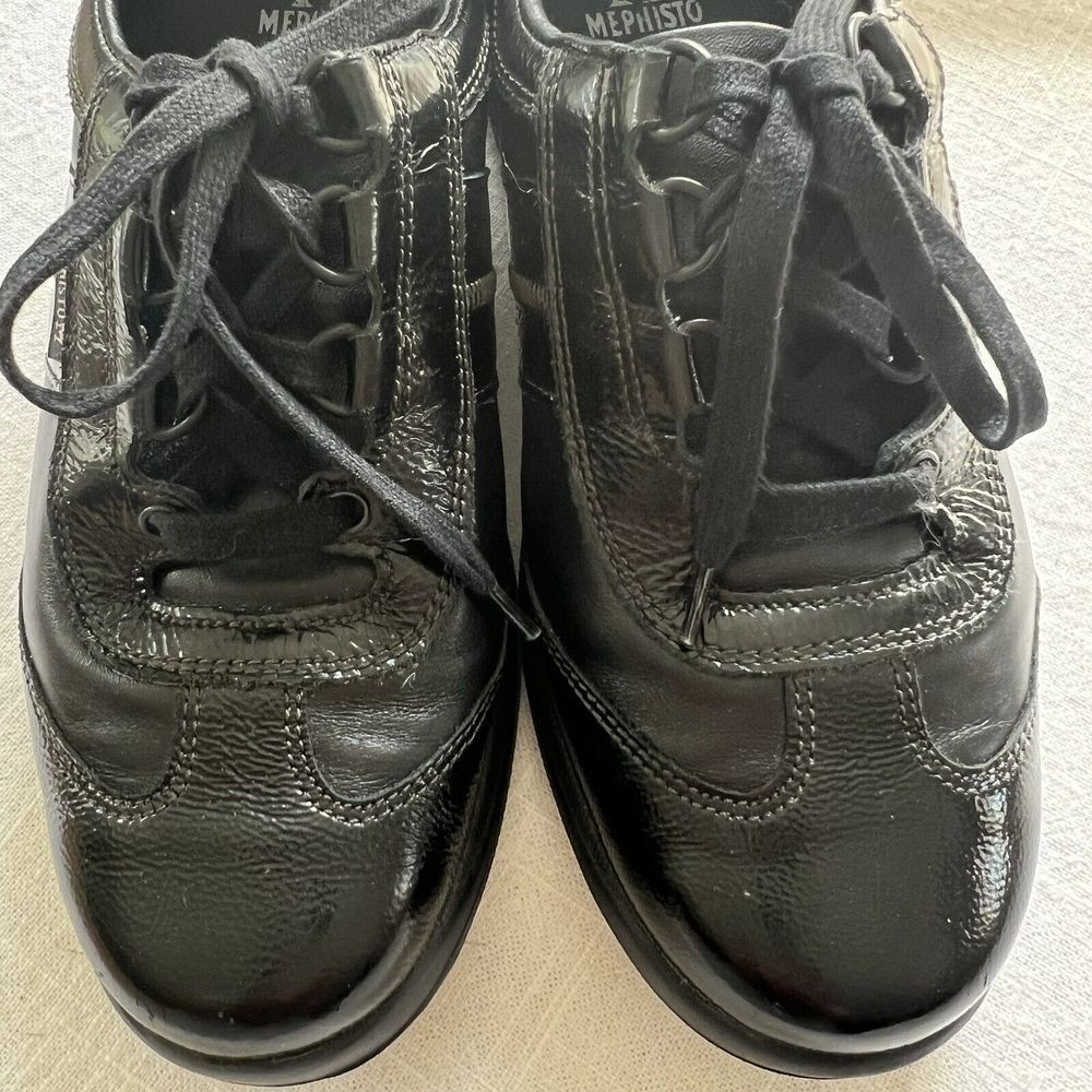 Mephisto M air-jet women’s laces up leather Oxford shoes made in France size 7 Mephisto Patent Leather Shoes Women Size 7 Air Jet Comfort  main image 2