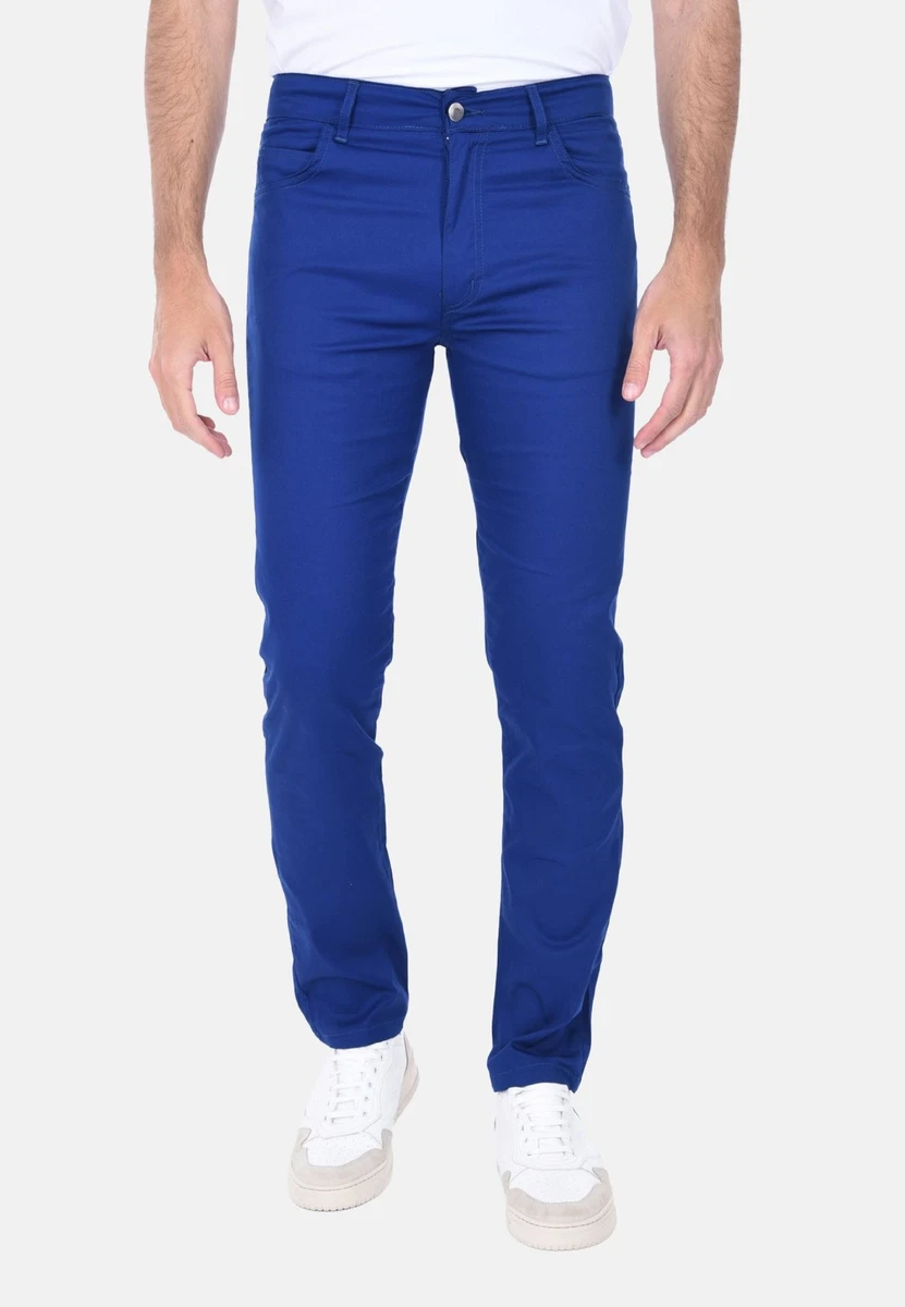Pantaloni Tasche Laterali Uomo Cargo con Tasconi Slim Fit 44 46 48 50