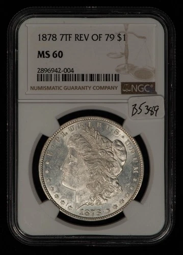 1878 7TF $1 Morgan Silver Dollar - Rev of 79 - NGC MS 60 - SKU-B5389