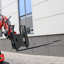 Pallet Forks Attachment for 1-2 Ton Mini Excavator 25mm Diameter Pin FREE SHIP