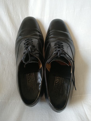 Joseph Cheaney schwarze Leder klassische Oxford Schnürschuhe UK 8 F sehr guter Zustand siehe Fotos - Bild 6 von 8