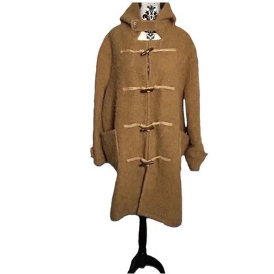 Your Official Brown Coat Teddy Oversized Duffle Size Medium Outdoor Casual