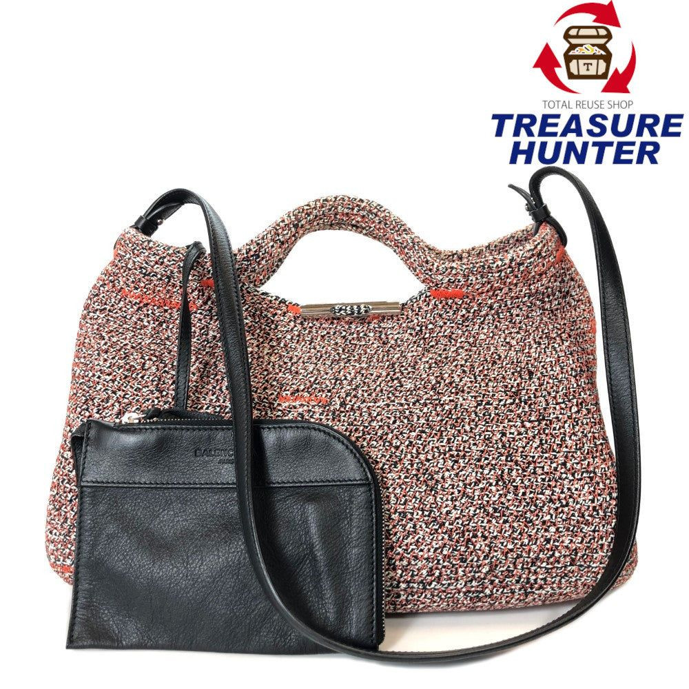 BALENCIAGA 2way bag with pouch, handbag/shoulder bag, red BALENCIAGA 2way bag with pouch, handbag/shoulder bag, red