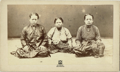 PHOTO CDV VIETNAM Ca 1880 Types women Indonesian