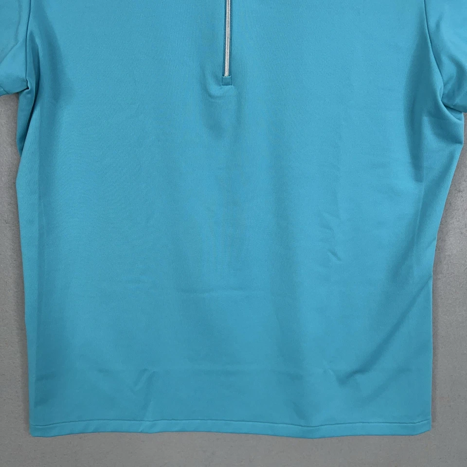 Camisa RLX Ralph Lauren Mujer Grande Azul Media Cremallera Cuello Simulado Golf Elastizada Activa Foto 3 de 4