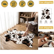 Versatile Cow Print Faux Cowhide Rug 2'6"x3'7", Perfect for All Occasions