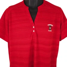 Wisconsin Badgers Alumni Shirt Womens Size 2X Red NCAA University Henley Collar