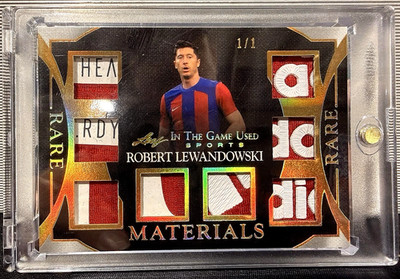 2025 Leaf In The Game Used Robert Lewandowski 1/1 8 Piece Patch INSANE PATCHES!!