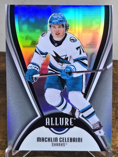 2025-26 Upper Deck Allure Macklin Celebrini Black Rainbow #71 San Jose Sharks