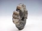 Old Nephrite Jade Stone Carved Pendant 2 Carp Fish/KOI Ingot Yuan-Bao #11092407 — photo 5