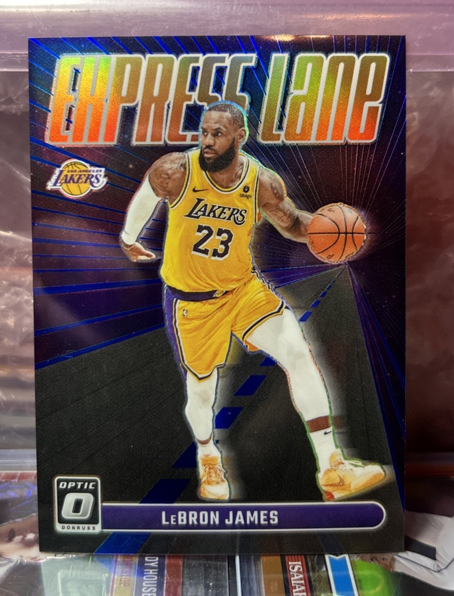 2023-24 Panini Donruss Optic LeBron James Express Lane ! Blue #’d /85 !