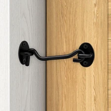 Privacy Hook and Eye Latch, 4 Inch Heavy Duty Barn Door Lock Latch, Gate Lock Ca