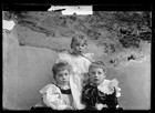 Photo:Three Children Portrait Antique Cabinet Photo