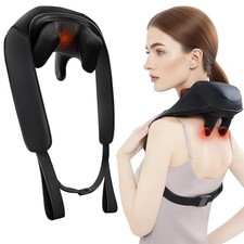 Shiatsu Neck and Back Massager with Heat, Deep Tissue Kneading Massage Pillow...