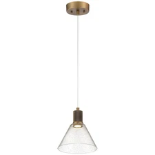 Access Lighting Port Nine Martini LED Pendant, BS/Seed - 63140LEDD-ABB-SDG