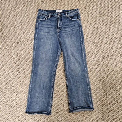 #ad #ad Risen Jeans Womens 32 Blue High Rise Wide Leg Medium Wash $35.00