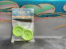 IMEX RC 1:10 Front Rear Wheels PAIR #7008 FACTORY SEALED NEON GREEN