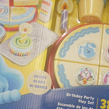 Melissa Doug Blue's Clues Wooden Birthday Party Play Set 38 Pieces 2023