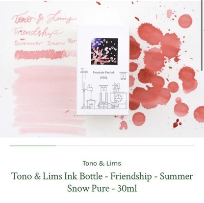 Tono & Lims Friendship Summer Snow Pure Ink Full Bottle without box