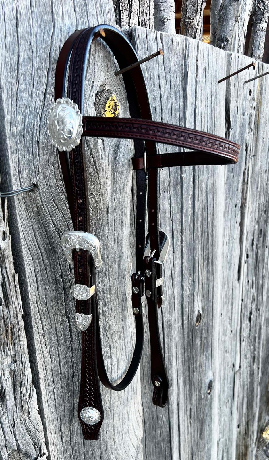 Beautiful SILVER BROW BAND HEADSTALL By Hansen Of CA