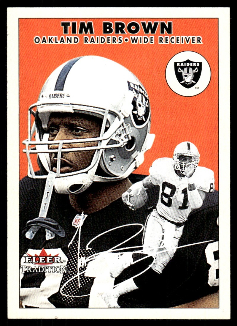 Tim Brown 2000 Fleer Tradition #53 Raiders NFL READ FREE SHIPPING AutographDen