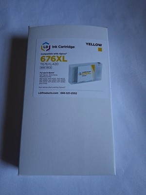 LD Ink Cartridge Epson WP Series And PRO T676XL420 High Yield Yellow 676XL