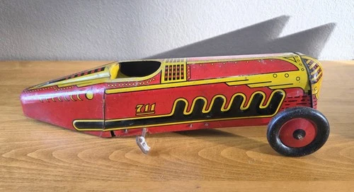 VTG MARX BOAT TAIL RACER #711 TIN TOY 13" LONG CAR BODY *PARTS ONLY*