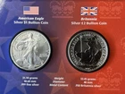 2003 LEGACIES OF FREEDOM American Silver Eagle Dollar + Britannia Bullion Set