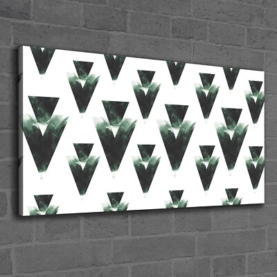Canvas Wandbild Leinwand Bilder 120x60 Doppel Dreiecke Modernes Geometrisch