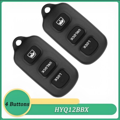2 For 2001 -2008 Toyota Sequoia 03-09 4Runner Keyless Remote Key Fob 4B HYQ12BBX