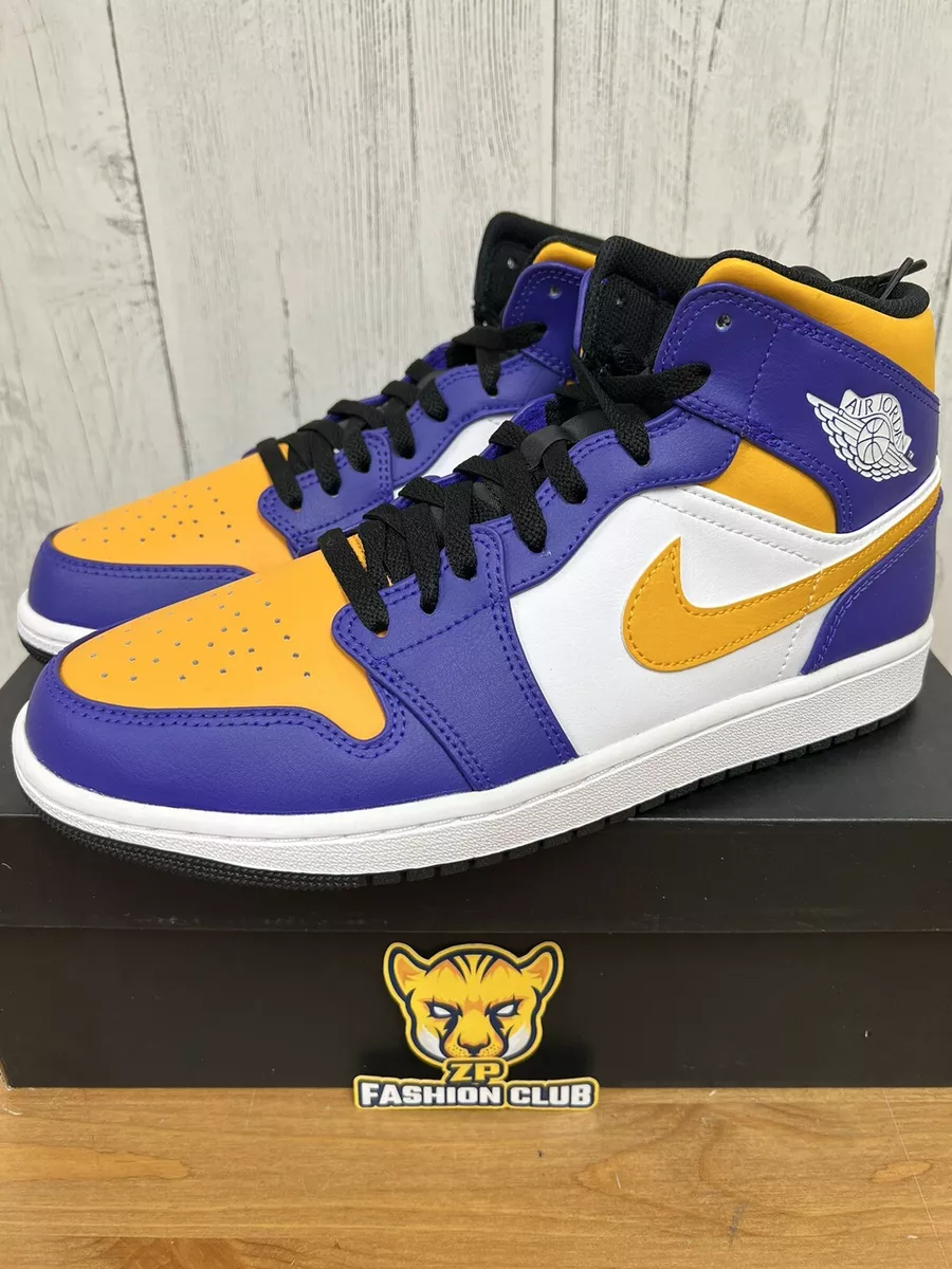 Nike Air Jordan 1 Mid 'Lakers' DQ8426-517 Men's Size 10 - 13 Shoes #114