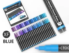 Acrylic Paint Pens 22 Assorted Blue And Purple Pro Color Series (EXTRA FINE)