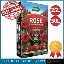 ROSE COMPOST ORGANIC PLANT POTTING MIX COMPOST FOR ROSES 25L 50L NEW WESTLAND 