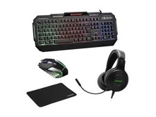 Blaupunkt Gaming Rgb Combo 4 in 1 cuffie tastiera mouse tappetino Ps5 Pc Ps4 