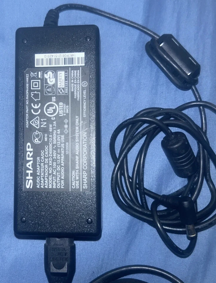 12V AC Adapter For Sharp RADPAA061AWZZ Home Theater Speaker Power Supply Charger - Image 4 of 4